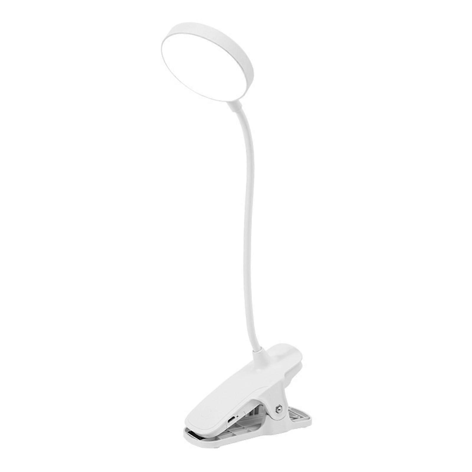 Study Desk Lamp ClipOn LED Reading Light For Dorm Rooms, EyeCaring, White (One Size)