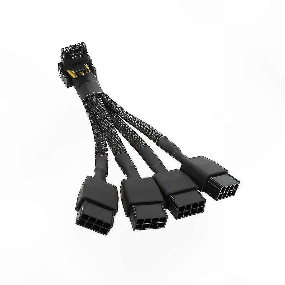 16-Pin PCIe Power Cable Adapter for GPU 4x8 Pin to 12VHPWR Elbow Connector-Compatible with High-Performance Graphics Cards