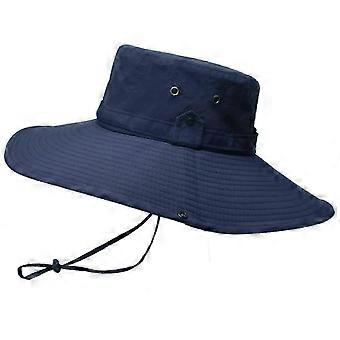 Men Sun Hat Wide Brim Breathable Mesh Drawstring Packable Windproof...