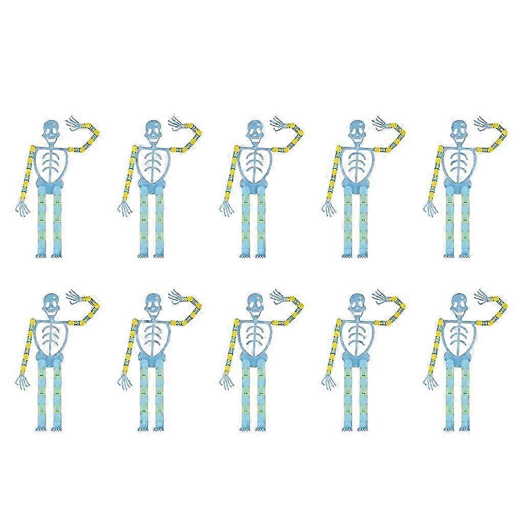 10pcs Luminous Skeleton Man DIY Skull Fidgets Toy with Mobile Phone Stand Gift