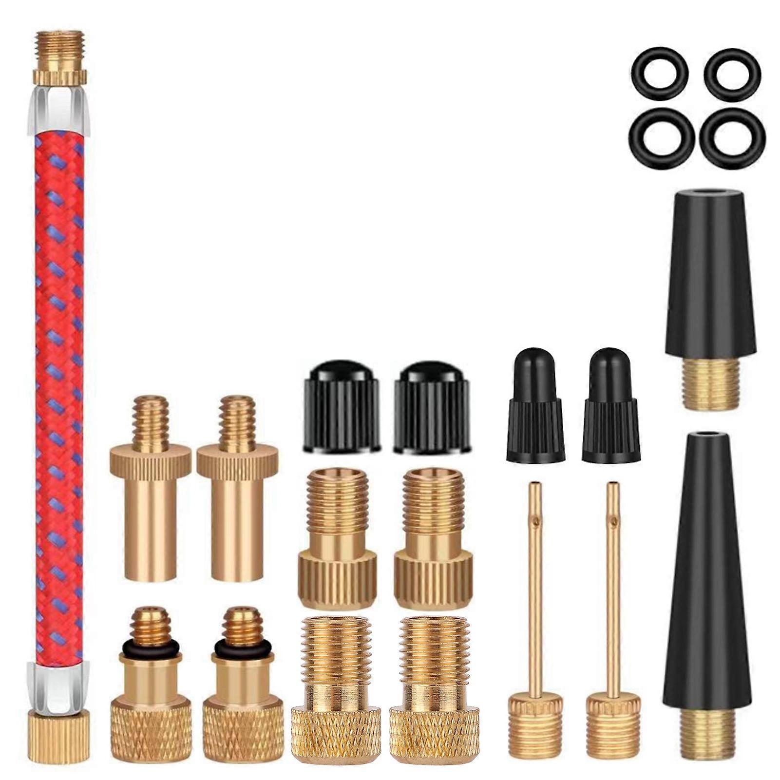 Pump Tip - 21 Pieces Ball Inflation Needle with Storage Box, Inflation Tip for Compressors Pumps