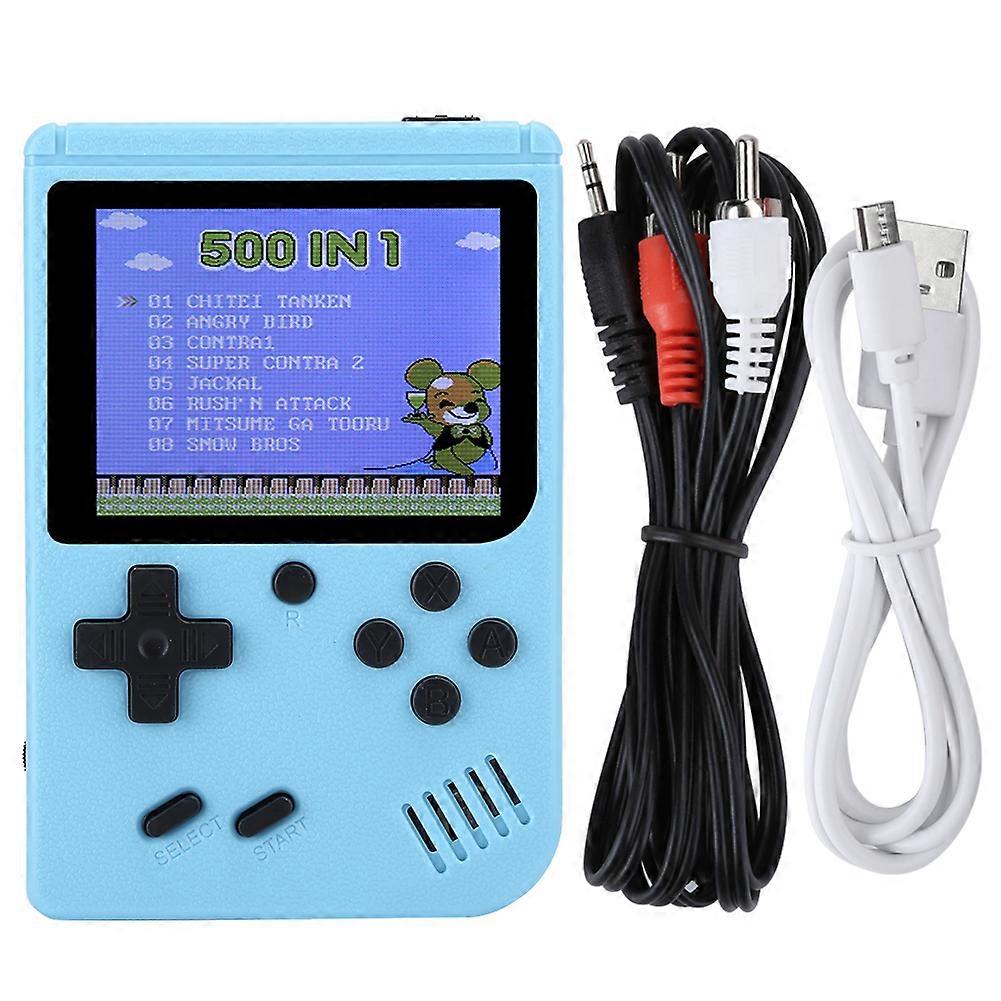 Blue Retro Handheld Game Console - 800 Classic Games, TV Connectable, Portable Fun