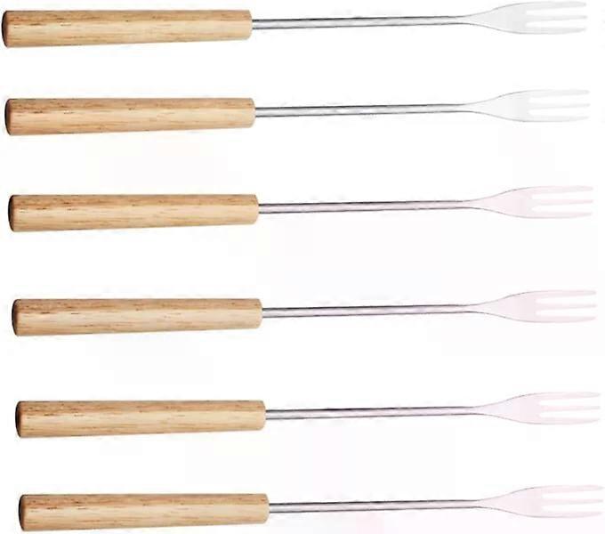 Stainless steel barbecue forks with color coding, suitable for various food scenarios