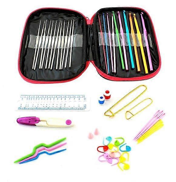 Crochet hook kit, 50 pieces, with various models and complete accessories