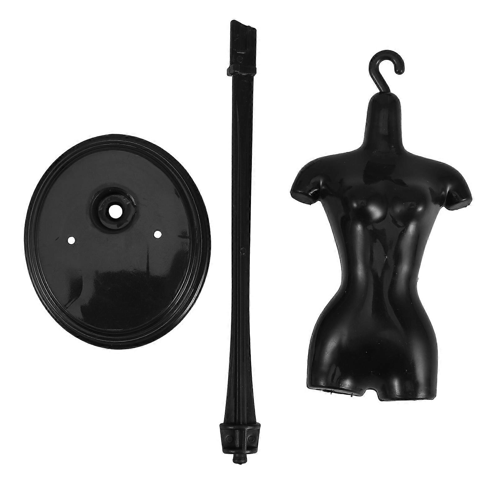 Mini Mannequin Doll Dress Form Display Stand Racks Support for Doll Pretend Play Toy 1Set