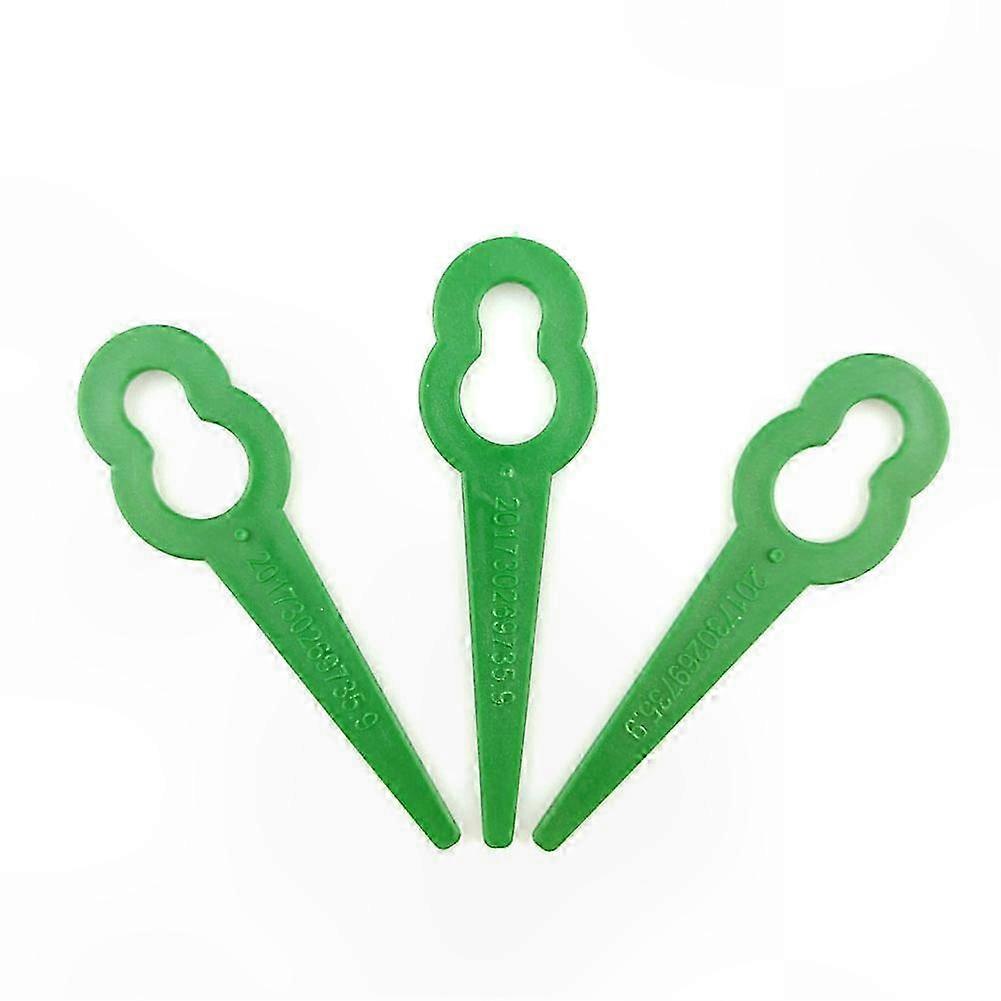 100-Pack Plastic Trimmer Blades for Grass Cutting and Lawn Maintenance