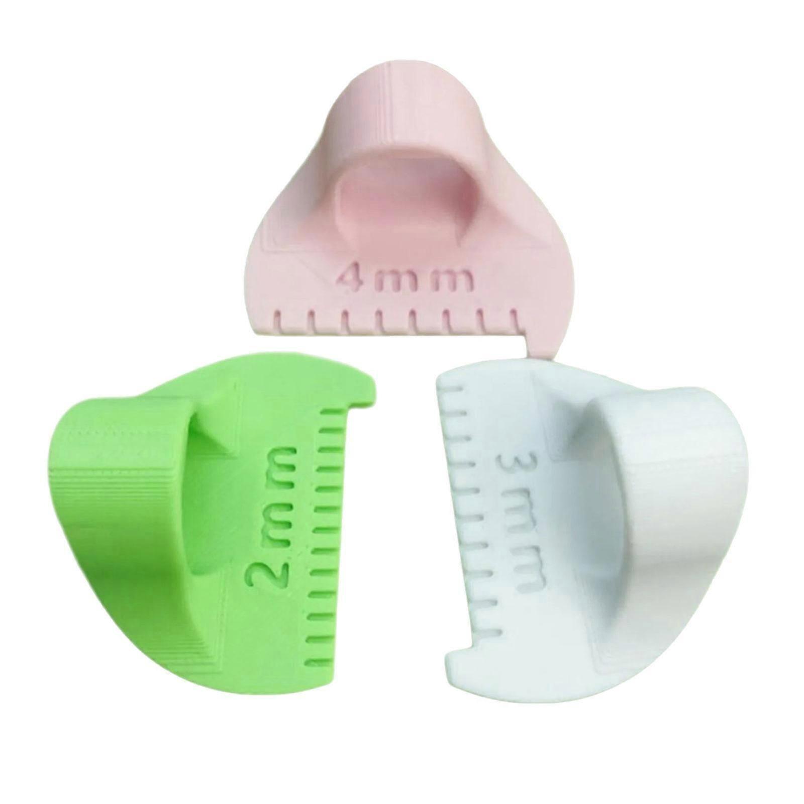 3Pcs Professional Quilting Ruler Set Sewing Templates Finger Patchwork Stitching Aid For Fabric Measurement Stitching Multicolor