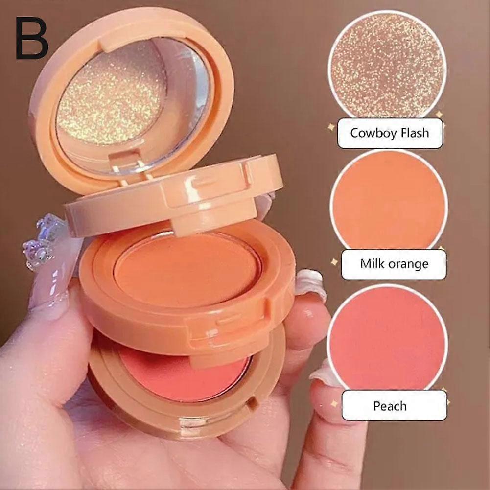 3 In 1 Matte Highlighter Blush Palette