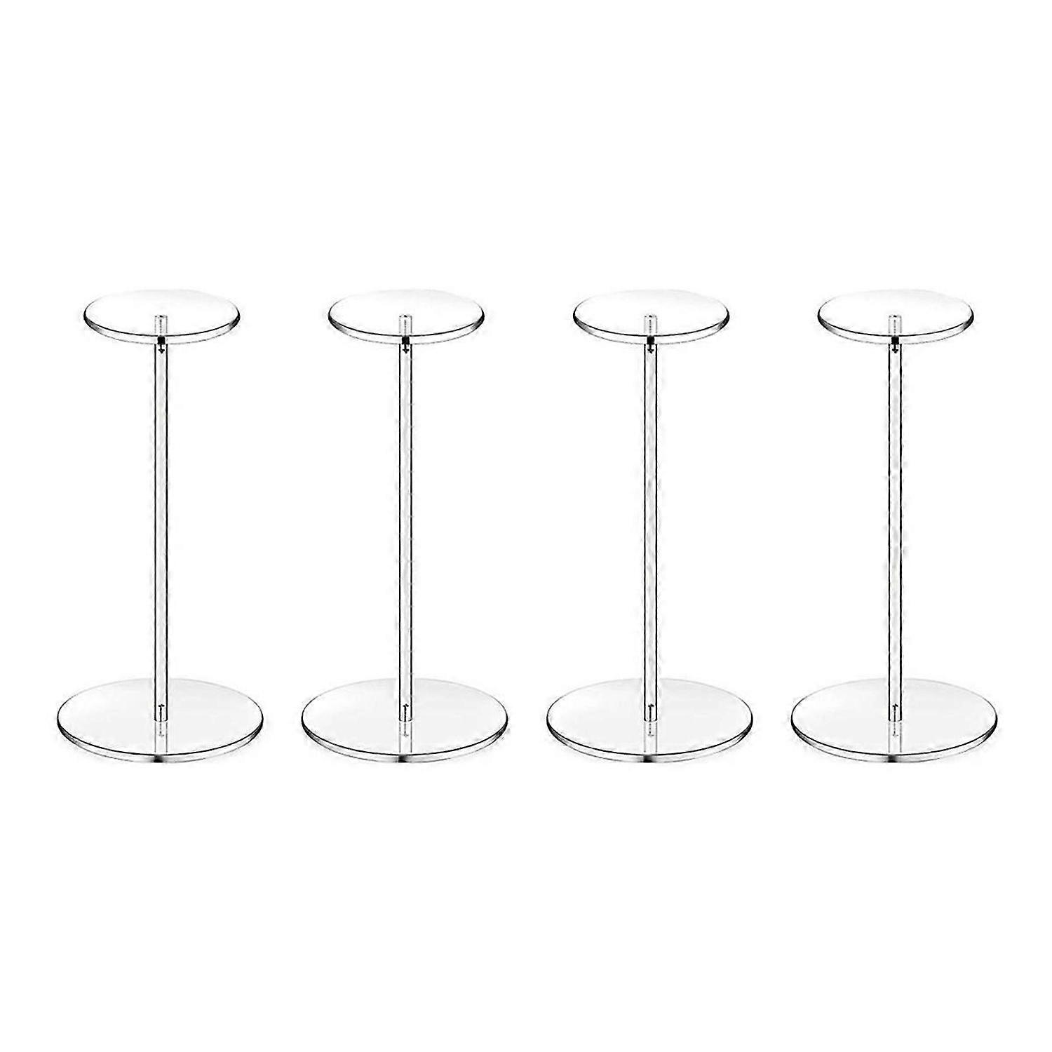 4 Sets Acrylic Hat Stand Clear Pedestal Display Stand Hat Racks