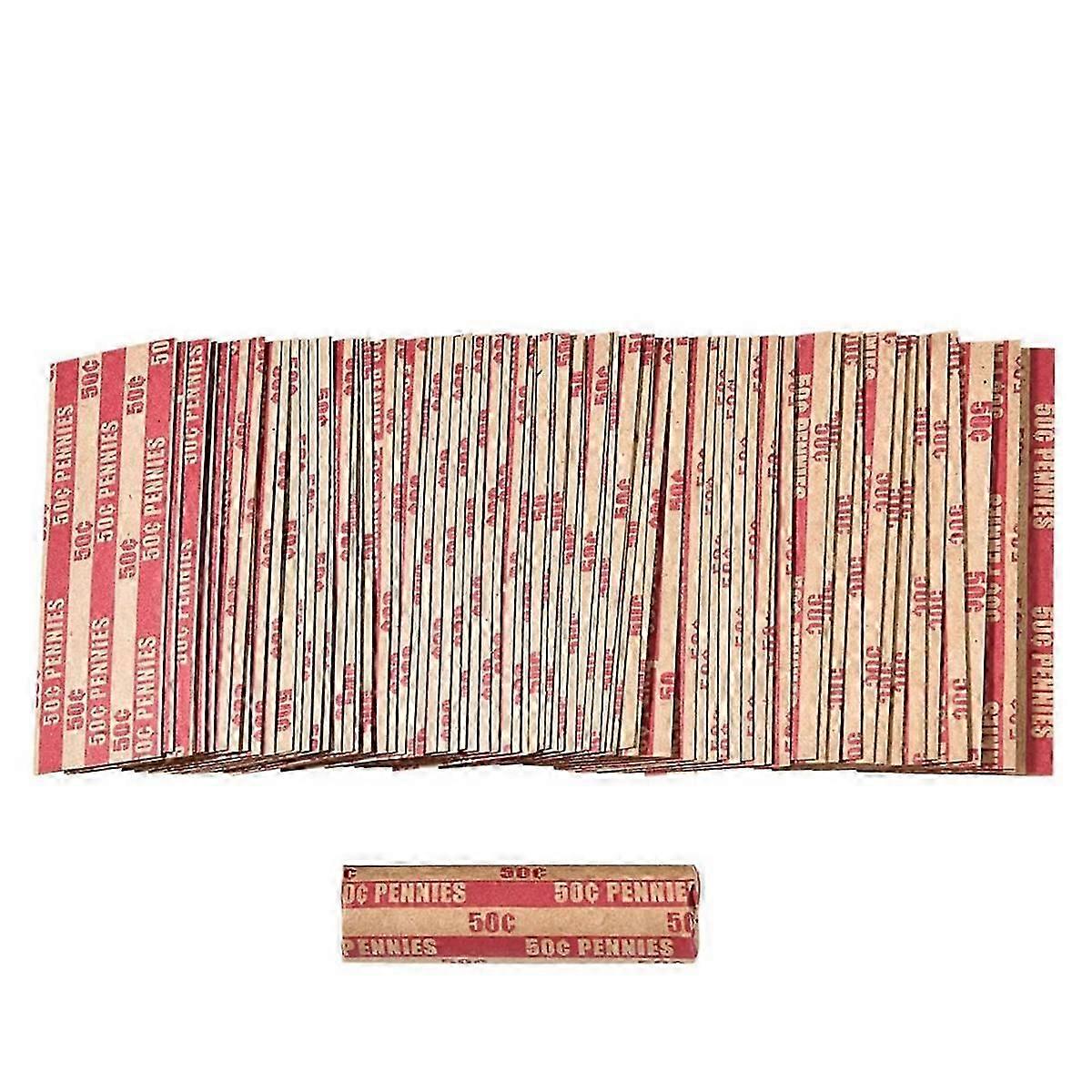 Penny Coin Wrappers Penny Sleeves Flat Penny Rolls Wrappers 100pcs