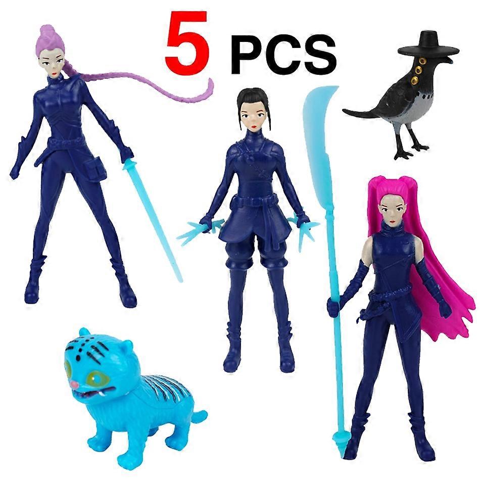 K-pop Demon Hunters Action Figures: Derpys, Tiger, Rumi, Mira, Zoey - Hayranlar için mükemmel bir hediye!