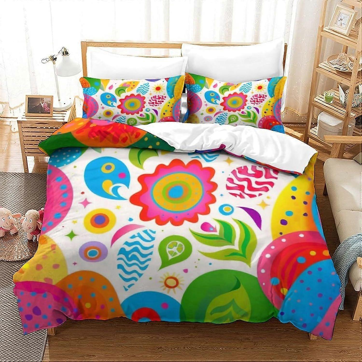 Yingd Cartoon Duvet Cover Sets 3 PCS Hotel Quality Quilt Cover Bed Sets Bed Covers with Pillowcases