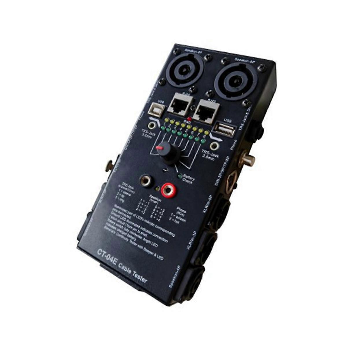 CT-04E Multi-Function Cable Tester Line Meter XLR Signal Line Meter