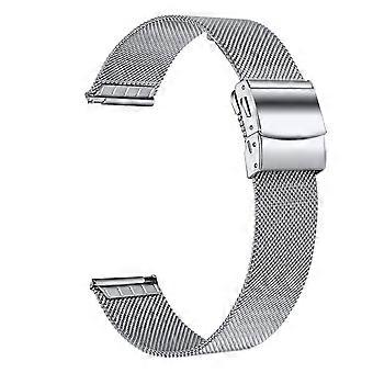 For Motorola Moto 360 42mm (2nd gen) Milanese Stainless Steel Band 20mm Smart Watch Strap - Silver