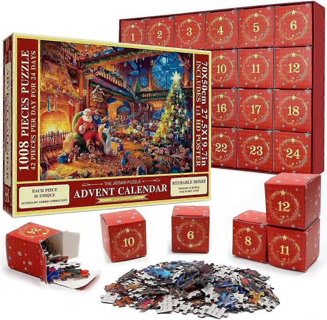 Advent Calendar Christmas Jigsaw Puzzle, 1008 pieces.