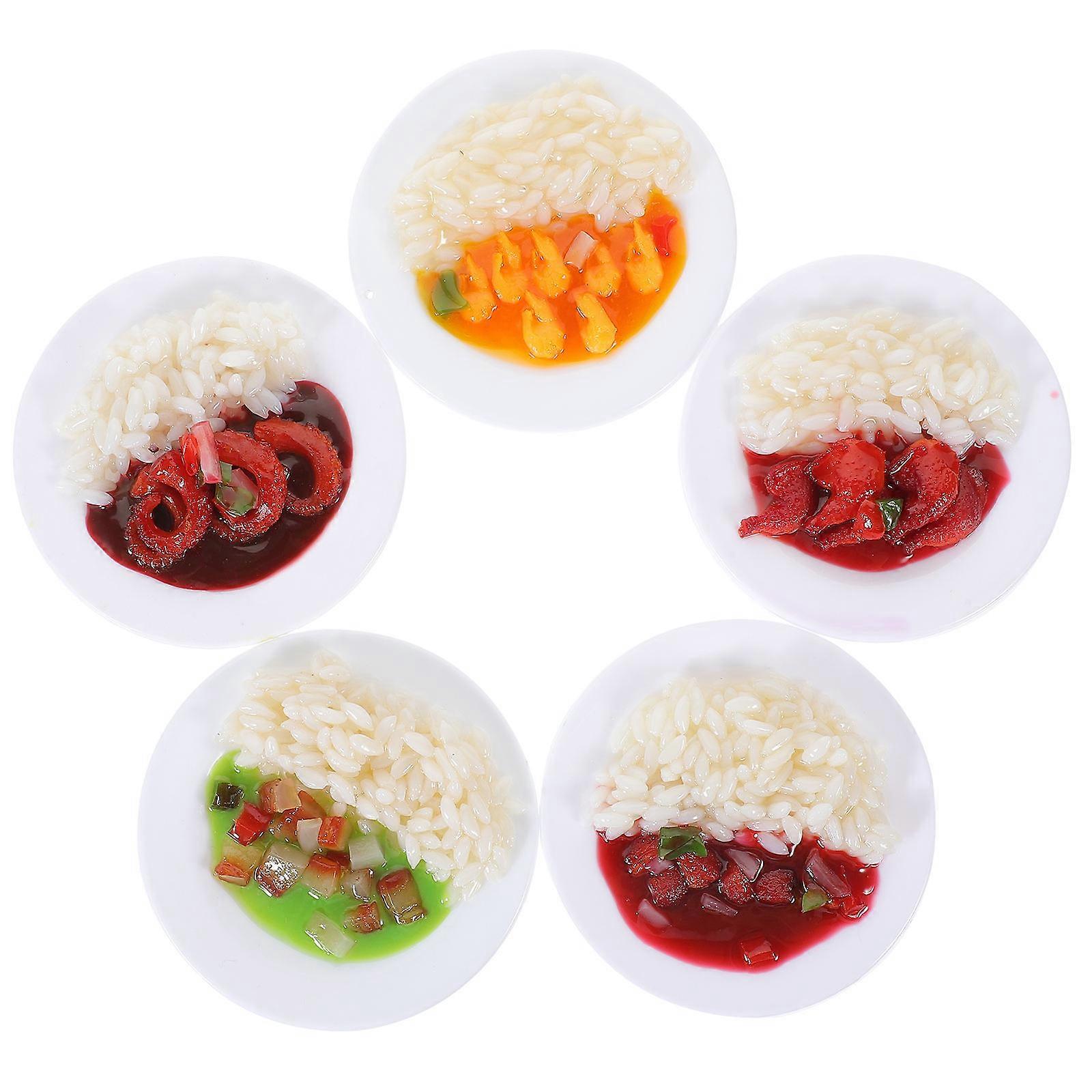 Fake Food Model 5Pcs Play Food Sets For Children Kitchen Food Prop Display Small Assorted Color Decorative Use