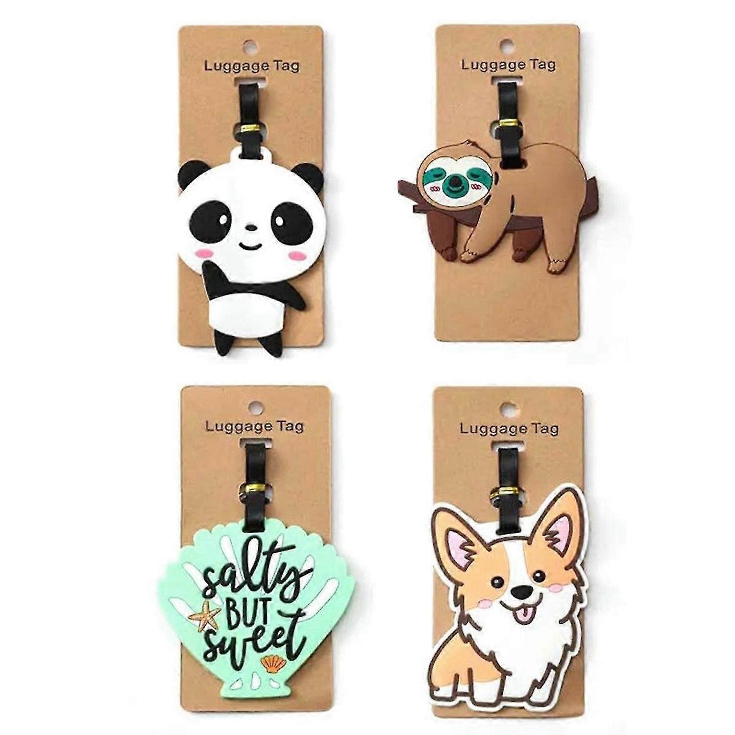 4pcs Travel Baggage Suitcase Identity Address Name Label Cards