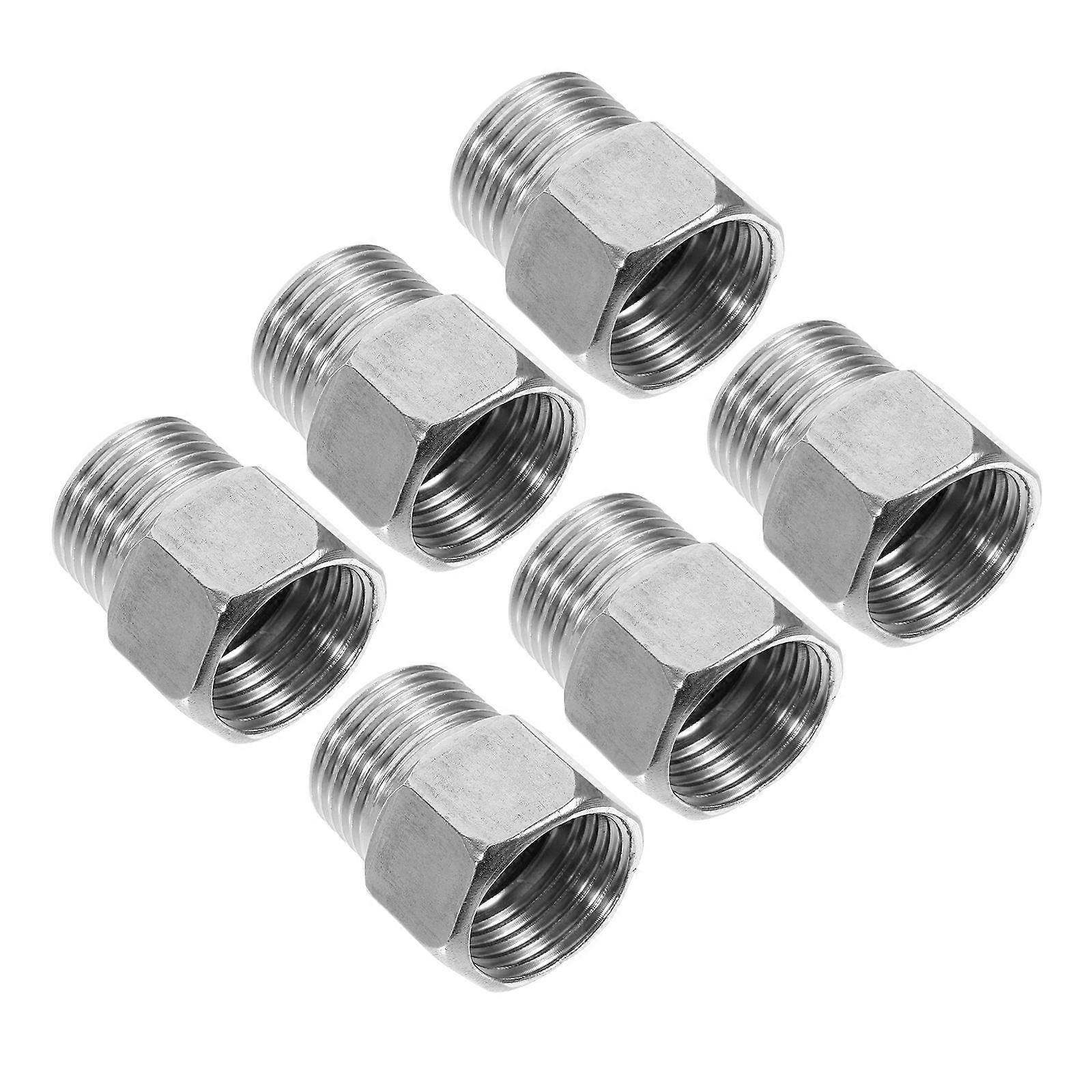 Water Pipe Connector Stainless Steel for Tap Water Inlet Pipe 12Pcs
