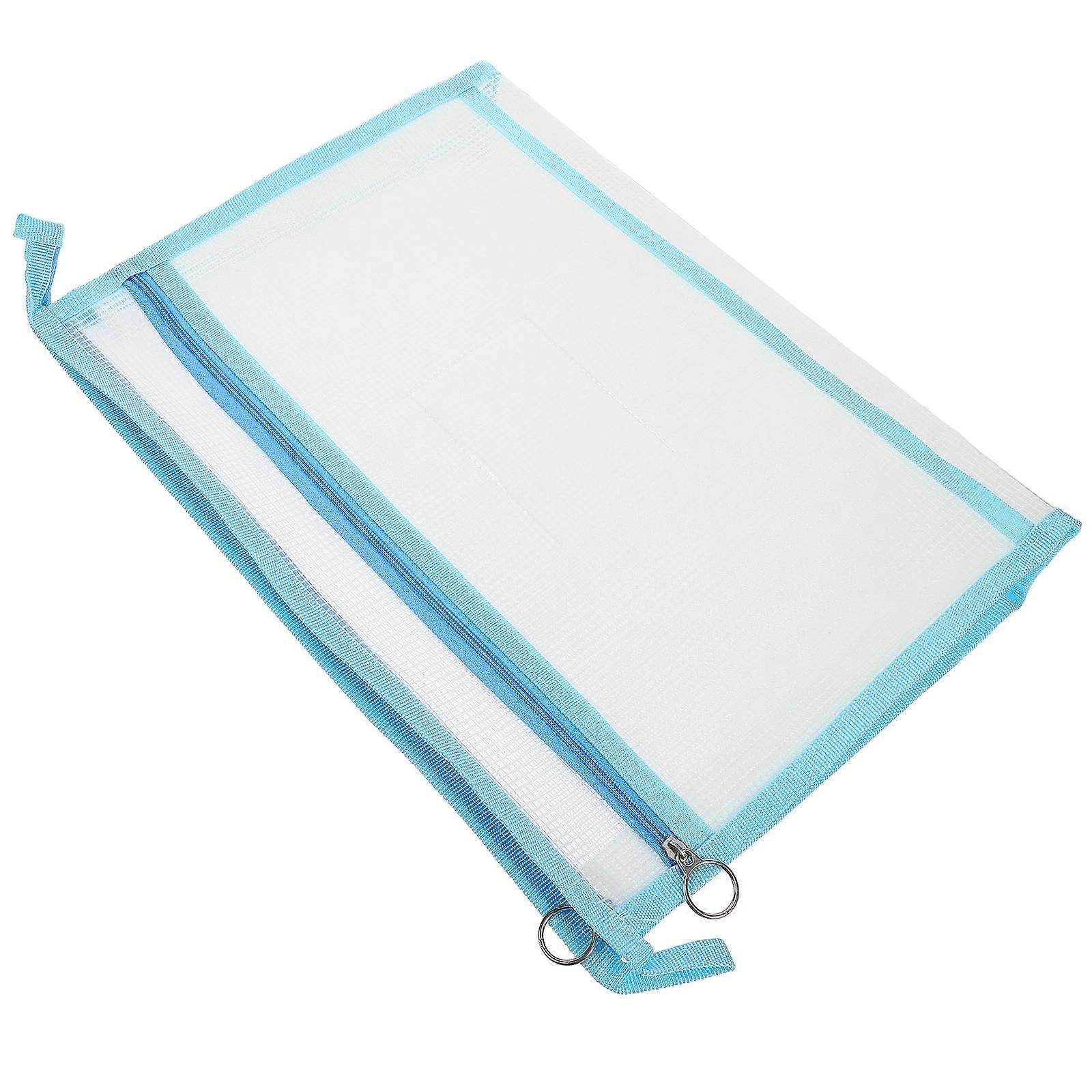 Portable Zipper File Organizer for Students Teachers and Workers with Sky-Blue EVA Material for Efficient File Storage 1Pack