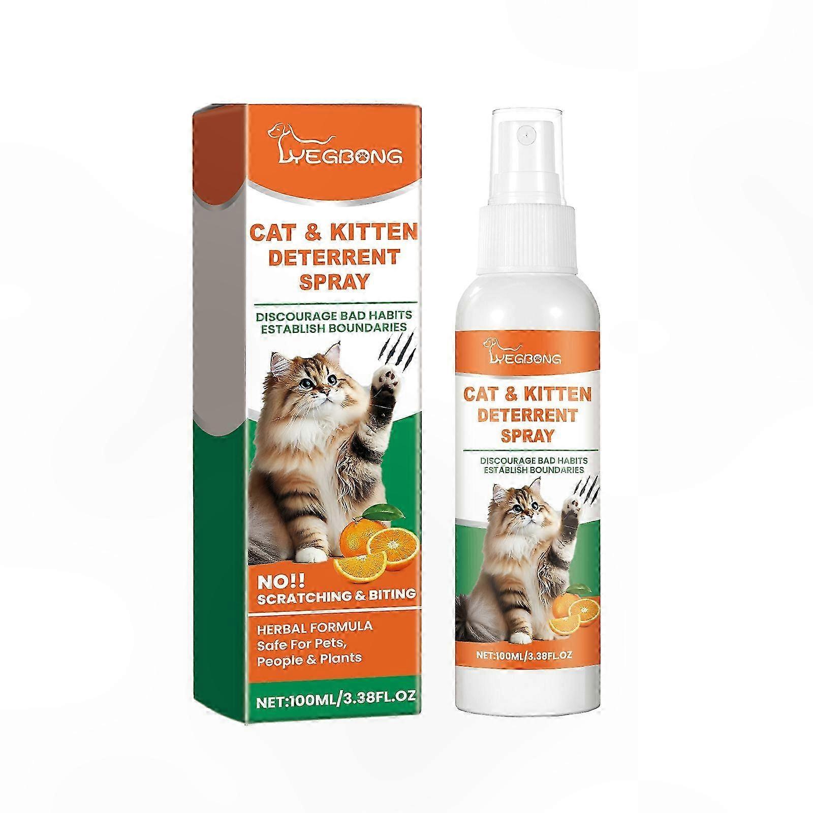 Natural Orange Fragrance Anti-Scratch Spray for Cats Sofa and Furniture Protection No Stimulation Cat Deterrent Solution