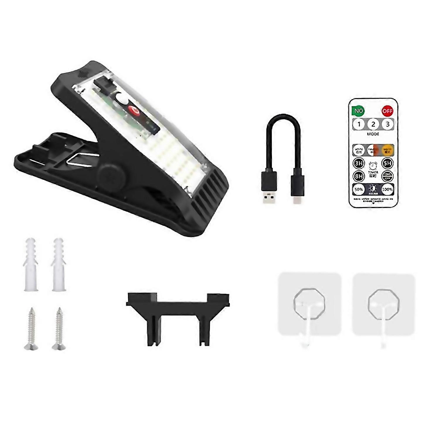 For Solar Outdoor Clip Light Led Courtyard Garden Light