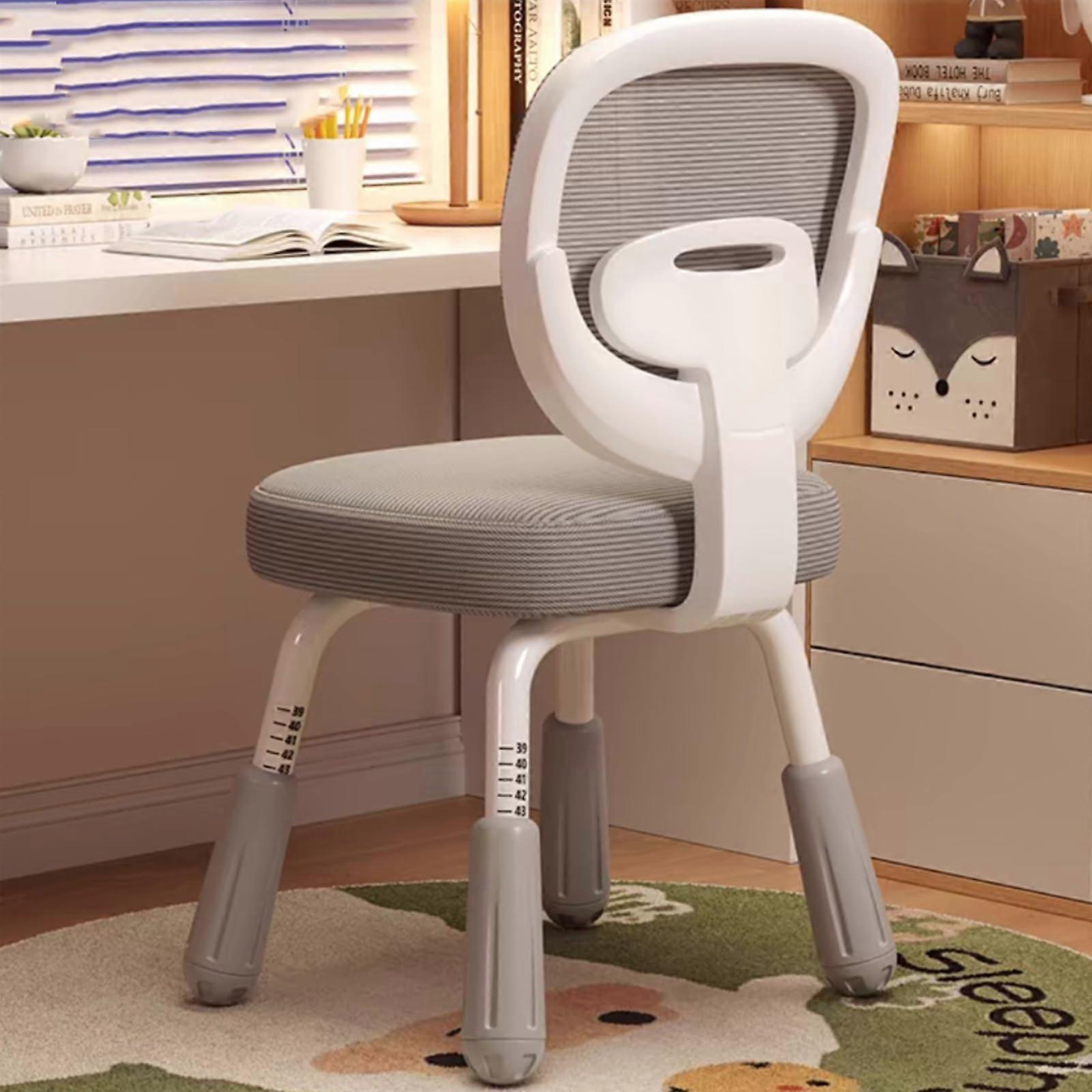 Children'S Desk Chairs Plastic Chair Lightweight Portable Breathable Mesh Handrails Grey No Armrests