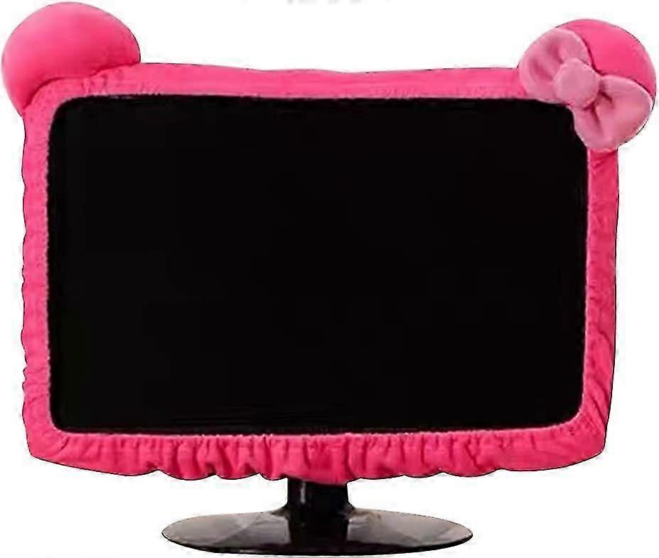 Pink Elastic Dust Cover for Computer Monitor PC Tablet TV