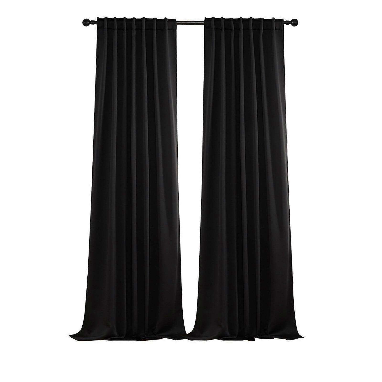 Zmeidao Blackout Curtains for Ceiling Track, Back Tab Loop Pocket Pinch Pleated Drapes for Patio Sliding Glass Door, W39 x L51