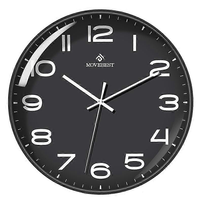 12 Inch Wall Clock G2001 Black Surface Black Frame G2001 Black Surface Black Frame