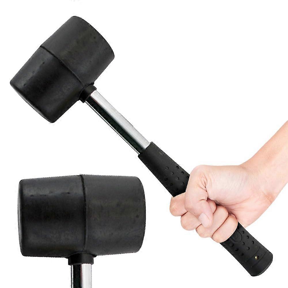 Heavy Duty Hammer Mallet 32 Oz With Rubber Grip Handle Fibre Shaft Multi Purpose Camping DIY General Use