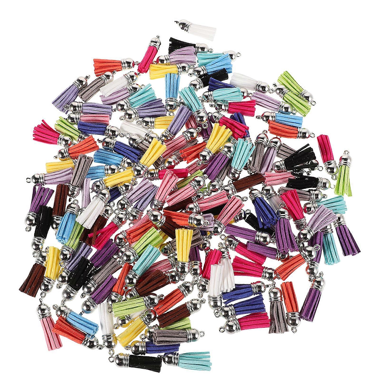 Mini Tiny Tassels for DIY Jewelry Making 240Pcs Colorful Keychain Charms