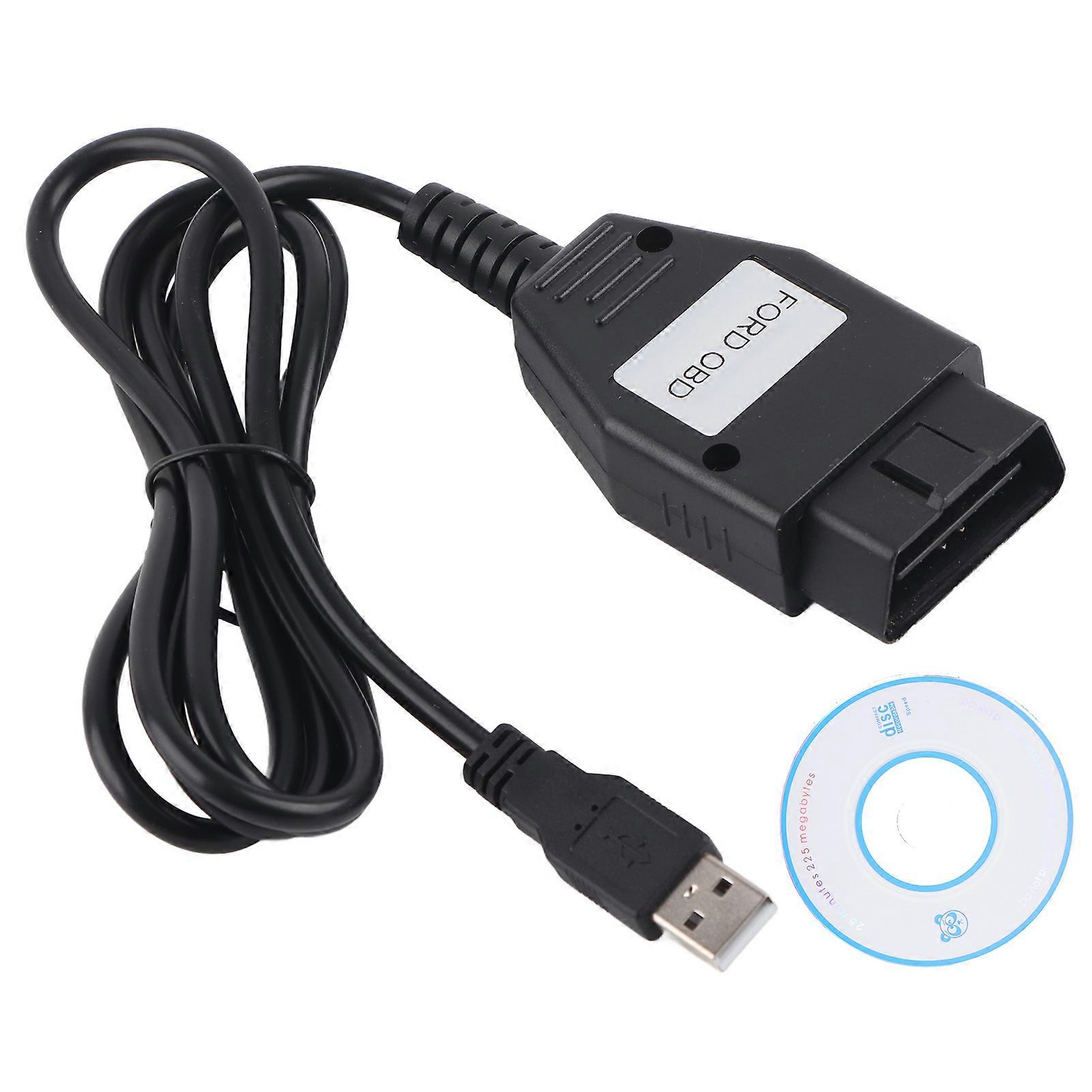 Auto Diagnostic Cable with OBD Interface USB Cable Car Fault Check Compatible with Ford