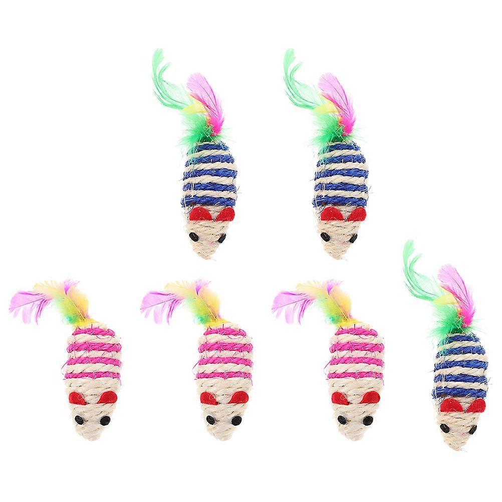 Catnip Mouse Toy for Teasing 24Pcs Kitten Catnip Mice Shape Chew Toy