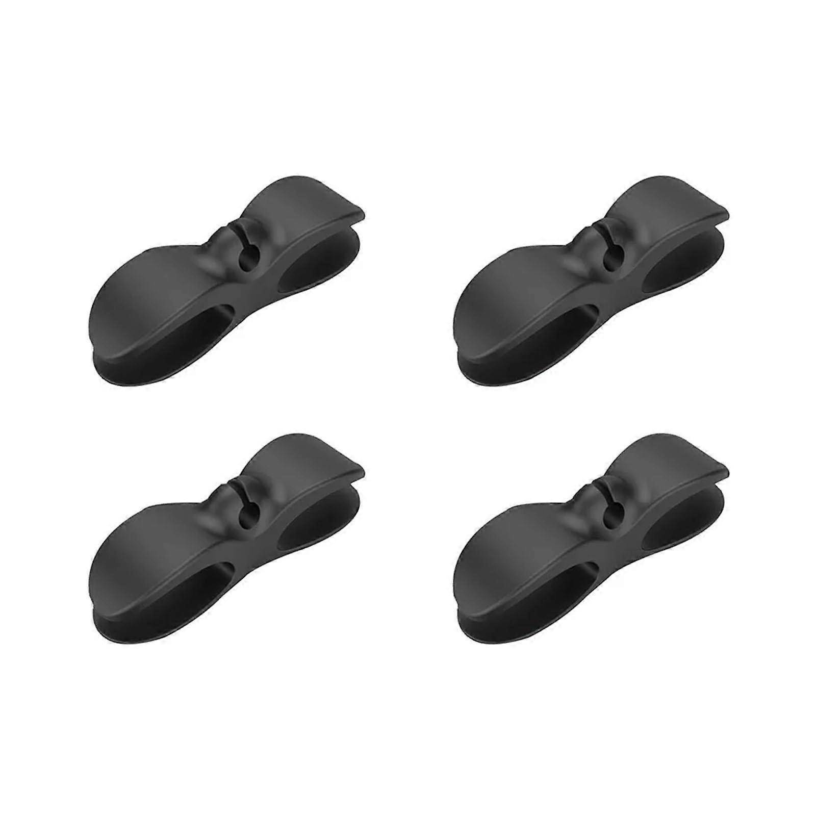 SelfAdhesive Rubber USB Charging Cable Clips 4Piece Black Cable Organizer For Household Use