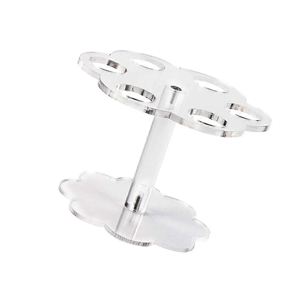 Ice Cream Stand Clear Acrylic Sushi Hand Roll Stand for 3Pcs 6 Hole Capacity