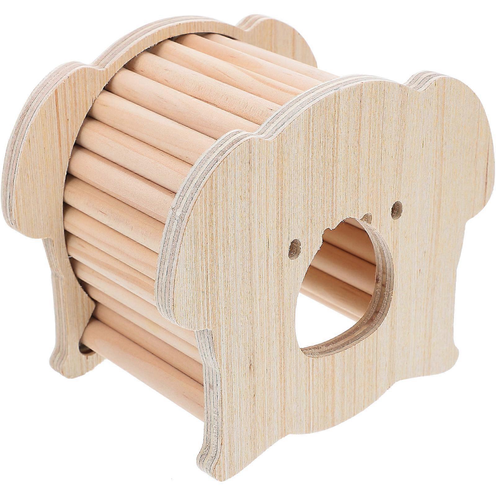 Hamster Hideout House Wooden Small Pet Hideout for 2Pcs