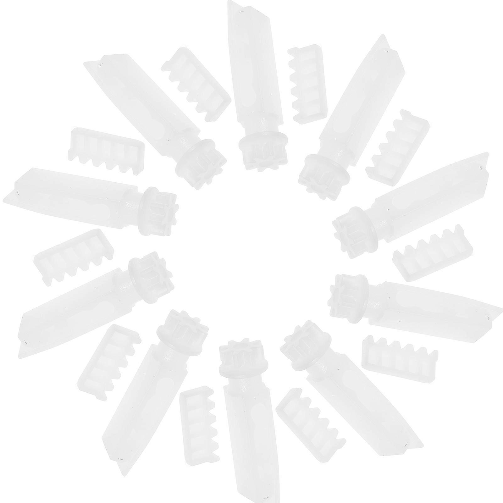 Vertical Blind Stem Repair Kit with Adjustable Hooks for Curtains 24Sets White