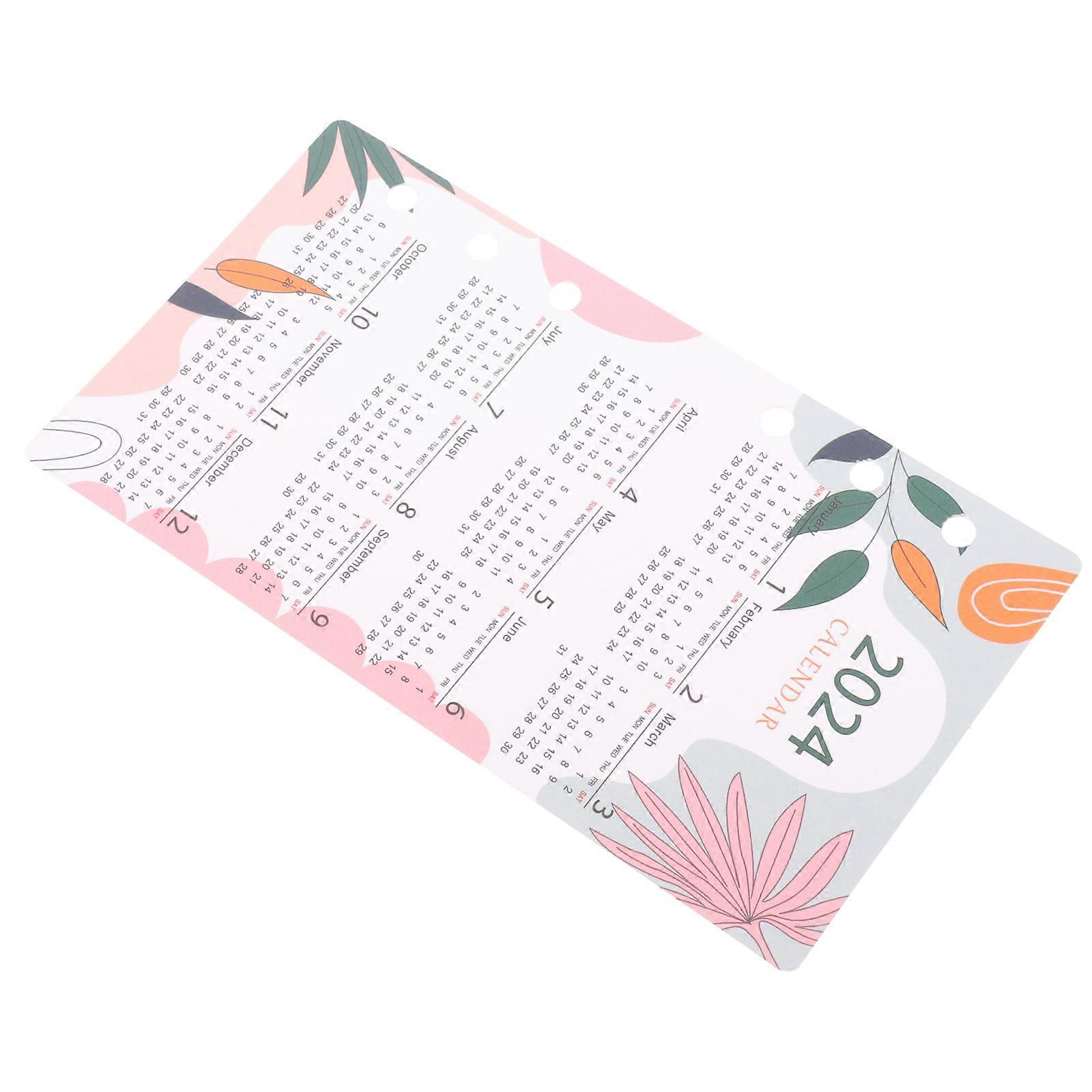Calendar Binder Dividers for Household Use 2Pcs Detachable Separator