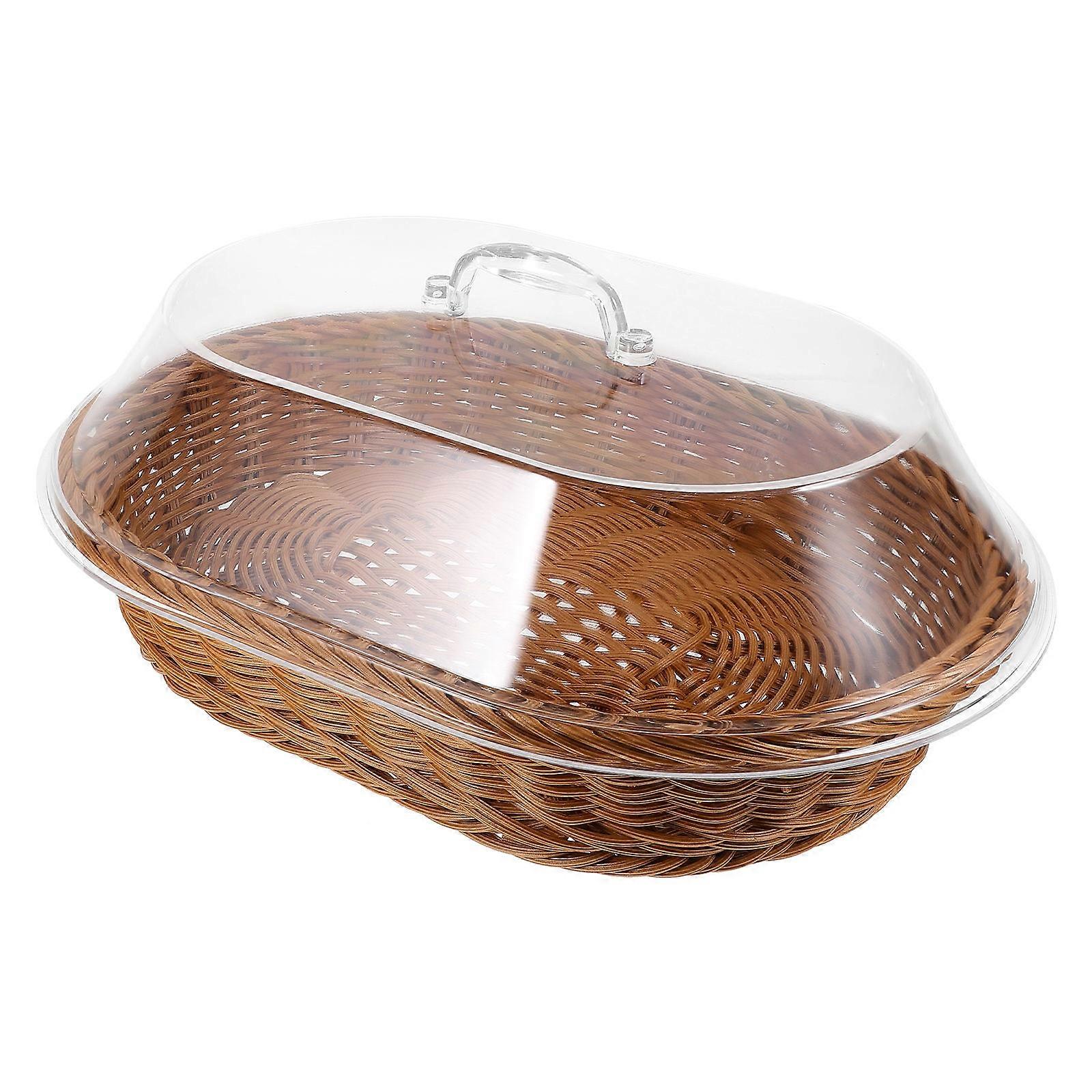 Multi Colored Bread Basket With Lid For Food Storage And Display Practical Design 1 Basket