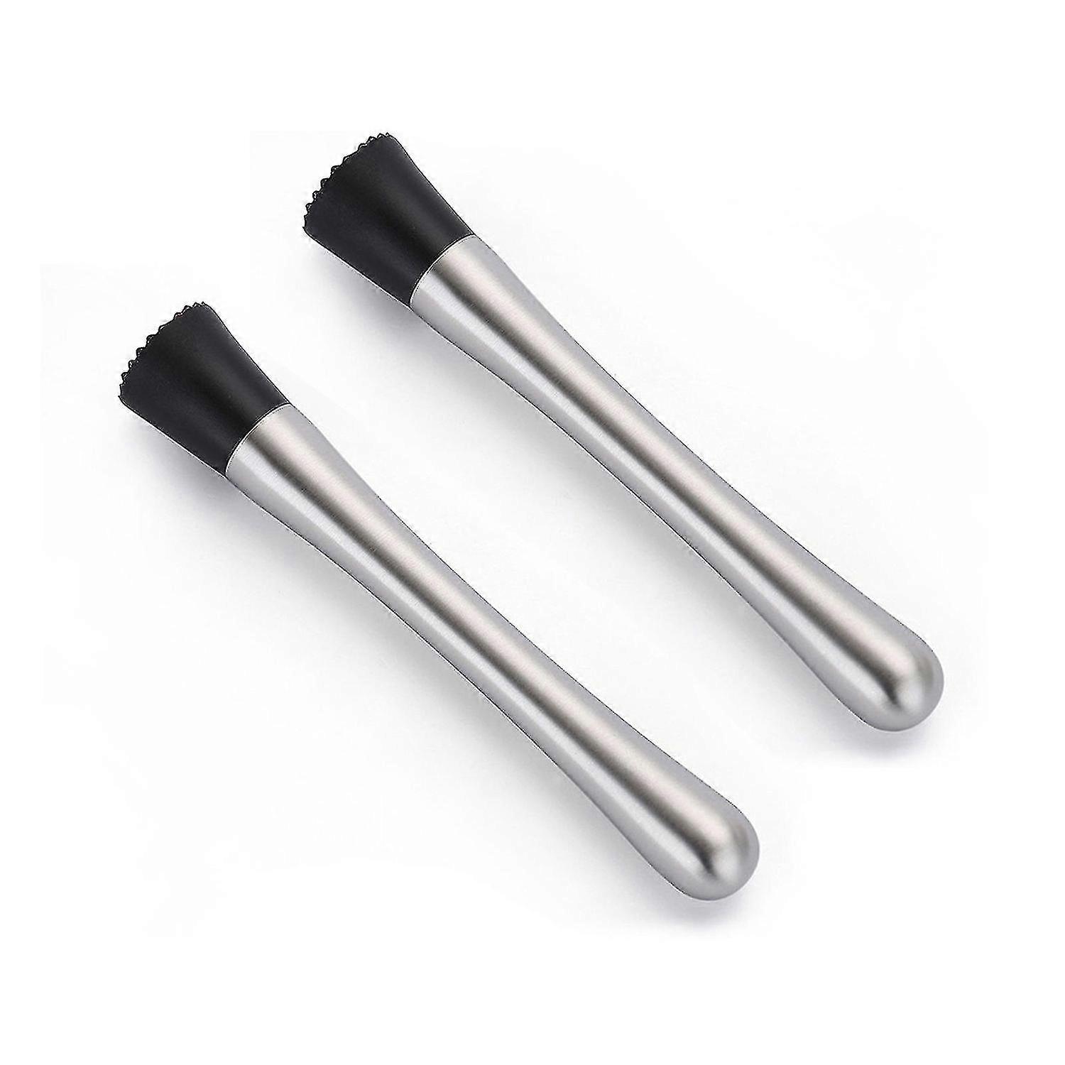 2pcs Cocktail Muddlers, Stainless Steel Bar Tools for Muddling Mint, Fruit & Herbs