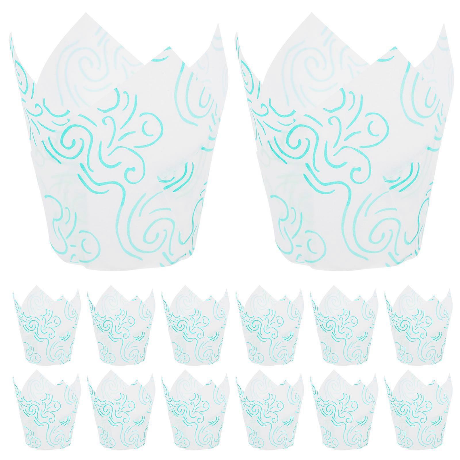 Elegant Tulip Shape Baking Cups 50Pcs For Parties Birthdays Weddings Picnics Reunions Oven Safe