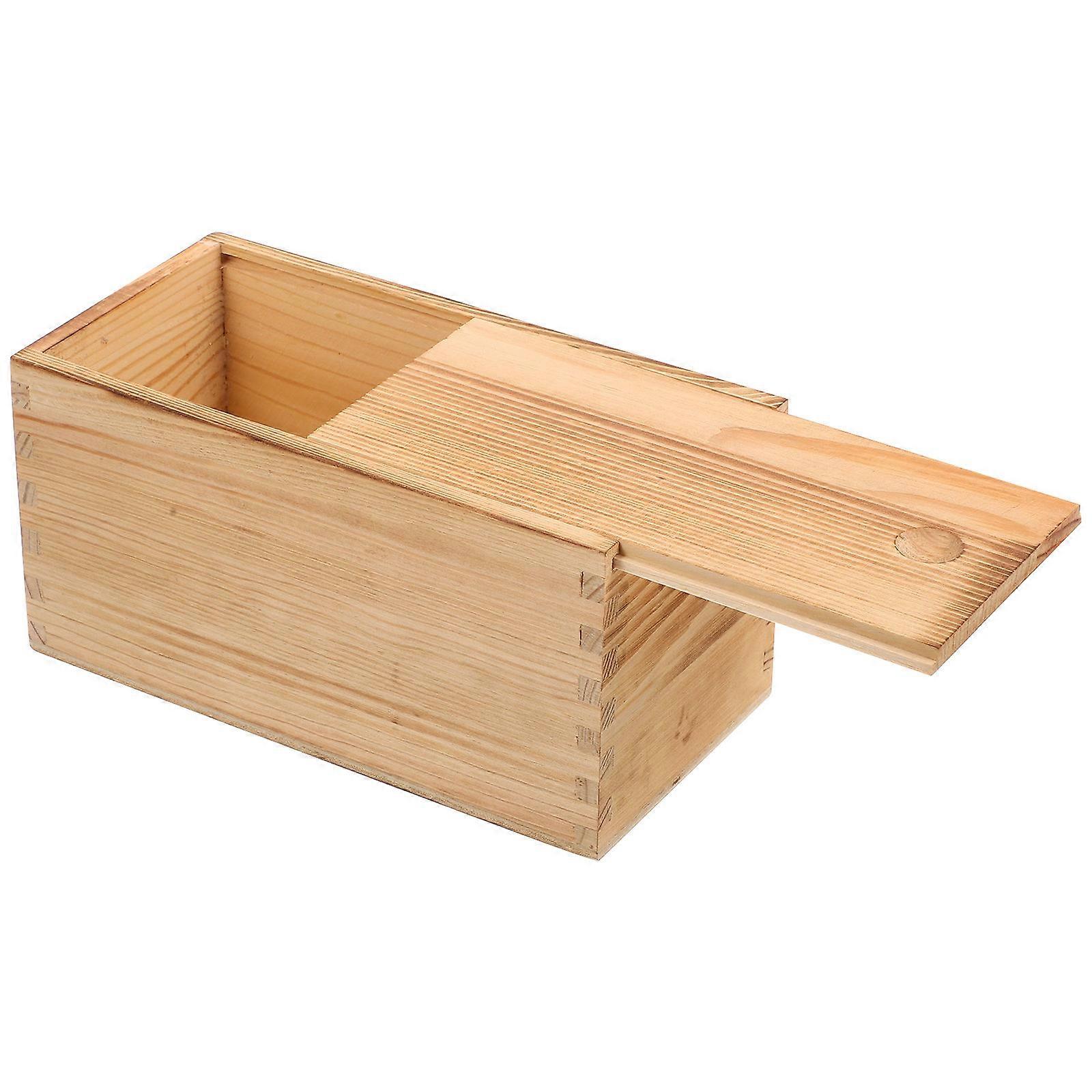 Rectangular Wooden Box For Sundries Featuring Sturdy Structure Ideal For Travel Use 20X10cm 3Pcs