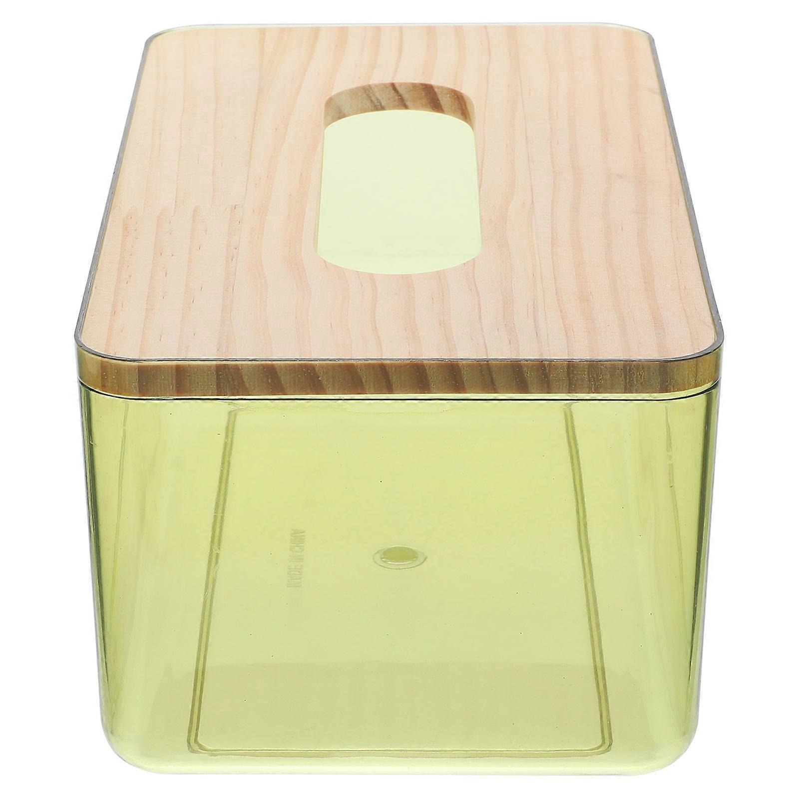 Multi Functional Rectangular Tissue Box For Household Use In Homes Offices And Cafés Green 1Pack