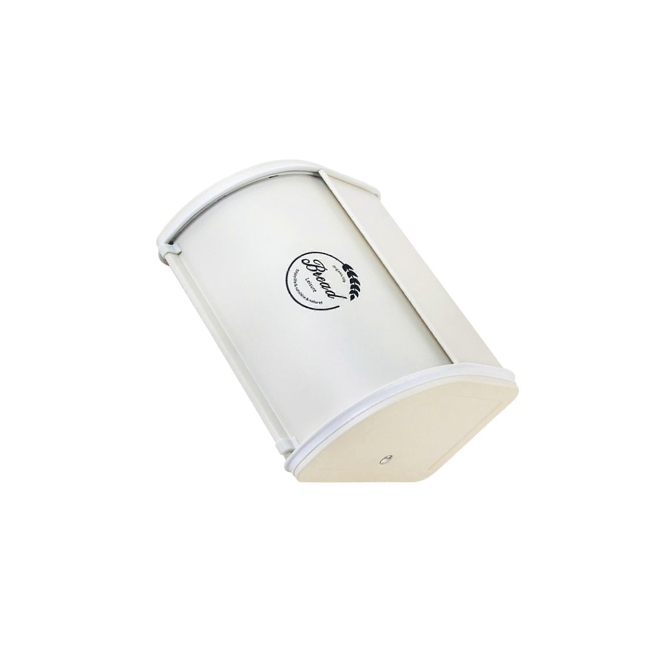 Metal Bread Box Roll Top Holder Bread Keeper for Kitchen Counter Pantry Cafe S