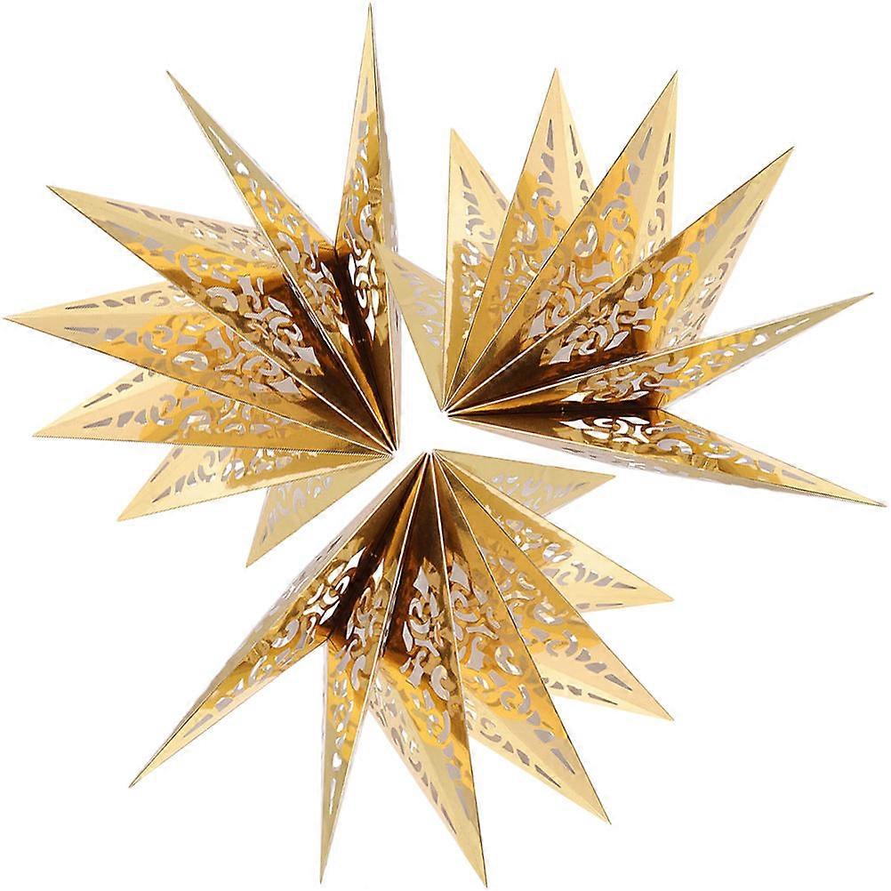 Golden Lampshades for Decor 6Pcs Hollow Out 7-Pointed Star