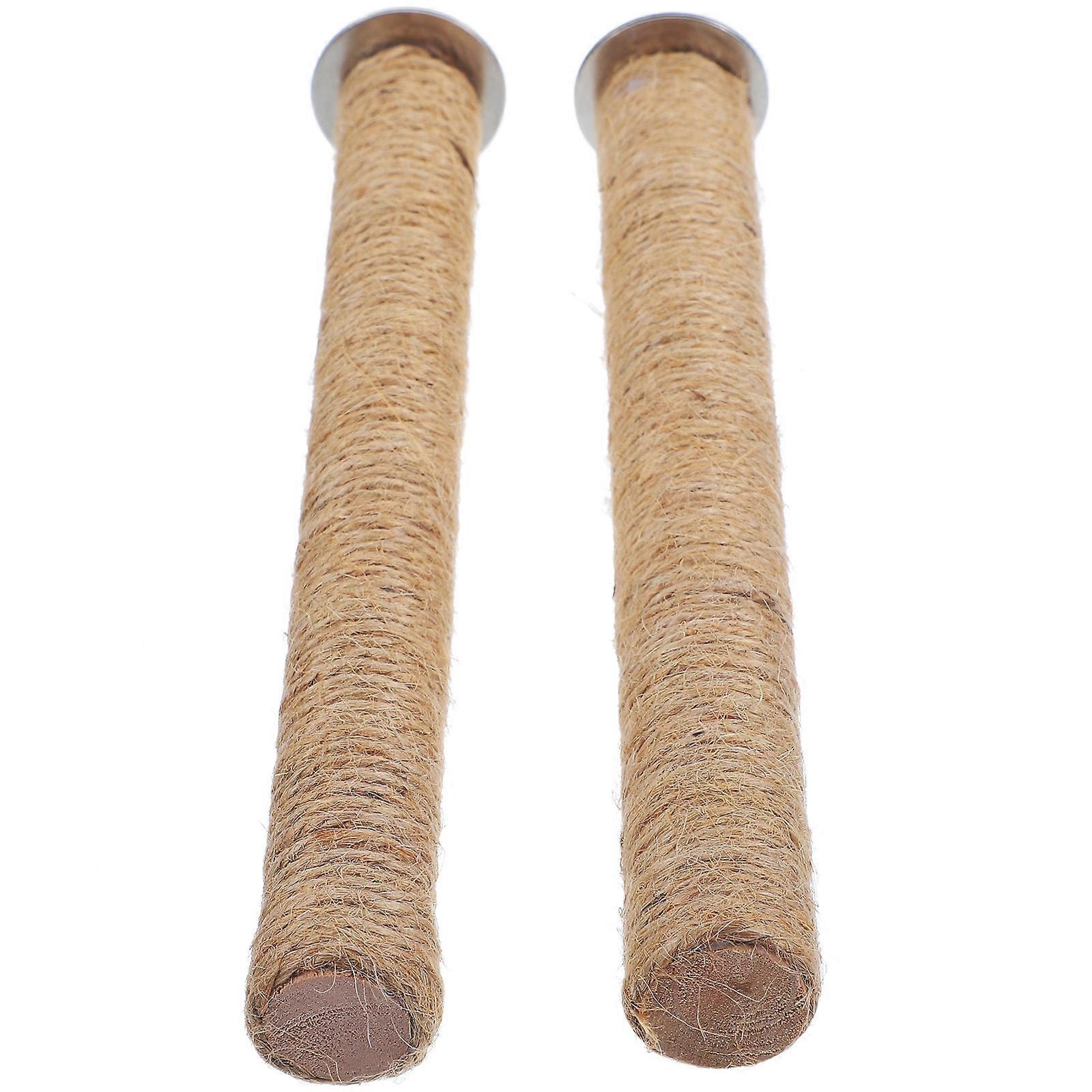 Wood Bird Perch Standing Stick for Parrot Use 6Pcs Durable Light Brown