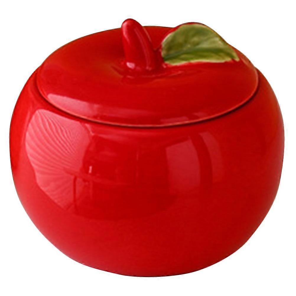 Apple Shaped Storage Jar for Storage 2Pcs Ceramic Xmas Candy Jar