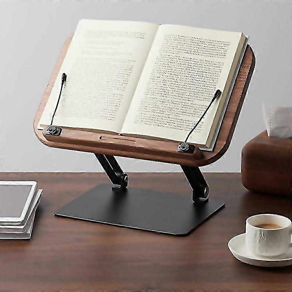 For Walnut Book Reading Stand Height Adjustable Desktop Holder For Laptoprecipetextbook