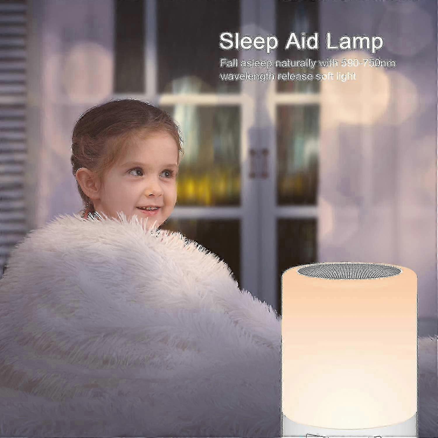 Bedside Lamp With Bluetooth Speaker, Touch Sensor Night Light Bedside Lamp With Alarm Clock / Fm / T