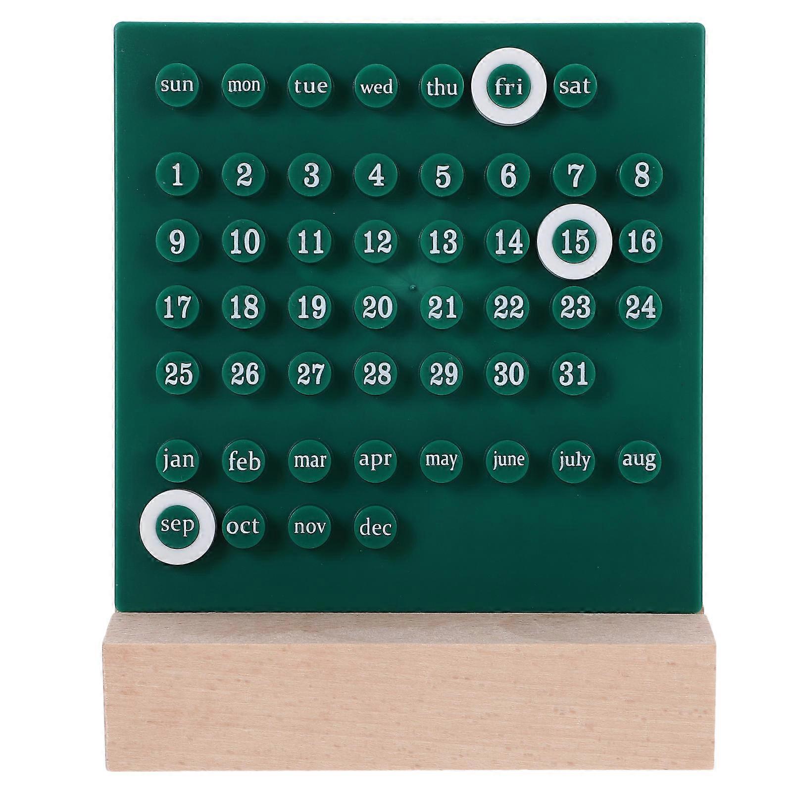 Decorative Desk Calendar For Office And Home Decor Featuring Rectangular Shape In Green Color Perfect For Gift Giving 2Pcs